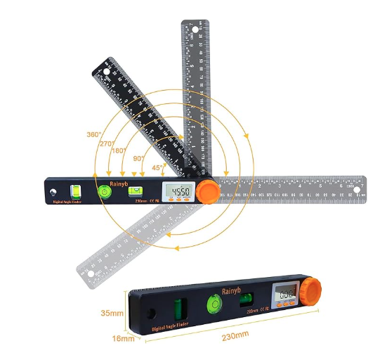Measure, lock, and transfer angles with professional precision.