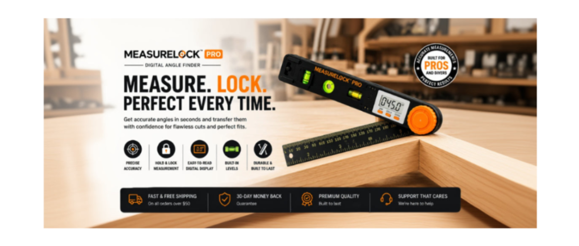Measure, lock, and transfer angles with professional precision.