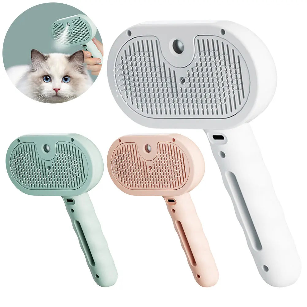 Gentle Steam Pet Grooming Brush